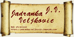 Jadranka Veljković vizit kartica